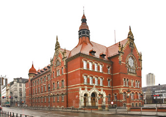 Fototapeta premium Adam Mickiewicz School in Katowice . Poland