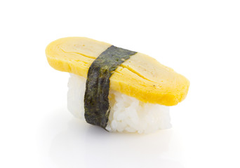 omago sushi nigiri isolated on white background