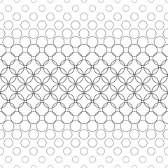 Seamless black and white abstract circle pattern