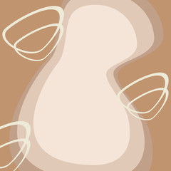 Beige brown abstract background in the style of art Nouveau