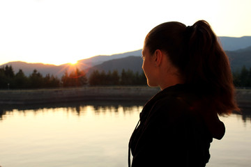 Fototapeta premium Watching the Sunset