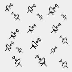 Geometric simple black and white minimal pattern, space, objects