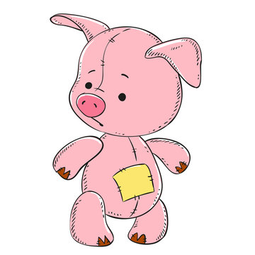 Pink pig soft toy