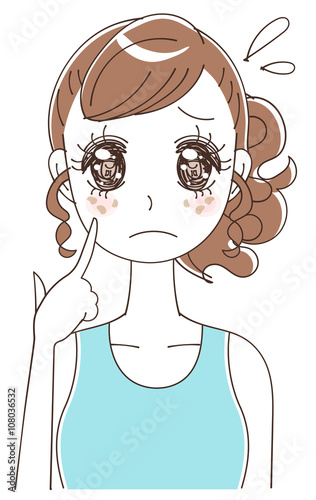 動物画像のすべて ラブリー悩む 女性 イラスト