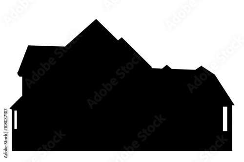 "Vector silhouette of house." Stock image and royalty-free vector files