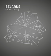 Belarus black vector map