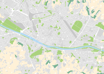 Obraz premium wektorowa mapa miasta Florencji, Włochy