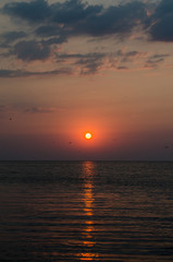 Sunrise over the sea in the morning