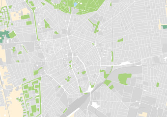 vector city map of Debrecen, Hungary