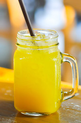 passionfruit juice on the table