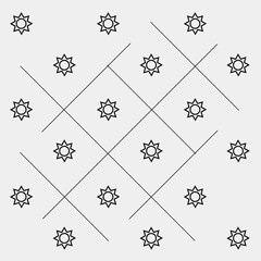 Geometric simple black and white minimal pattern, space, sun