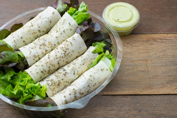 pork salad with cream sauce