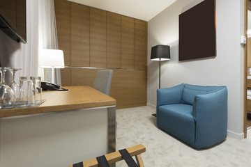 Interior of a hotel room