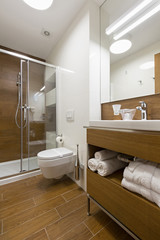 Bathroom with shower cabin
