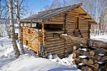 cascade of water mills in the ethnographic museum Taltsy