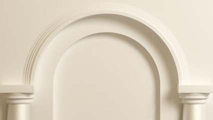 White architectural background with a classic interior