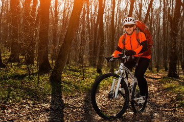 Cyclist Riding the Bike