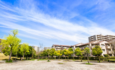 Fototapeta premium 住宅街の広場