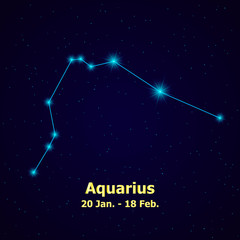 Obraz na płótnie Canvas Symbol Aquarius zodiac sign.