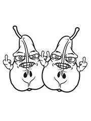 pear face angry angry angry monster wichser middle finger sign stinkefinger insult friends team