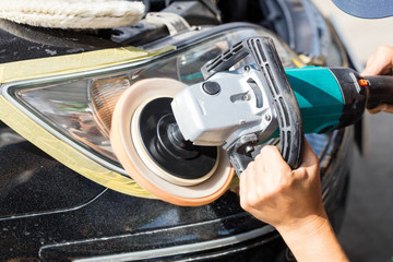 Car lamp polishing