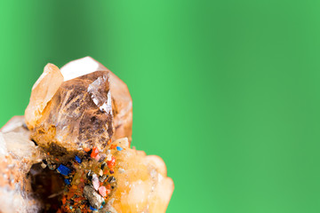 Druse rhinestone and amethyst with inclusions of semiprecious stones