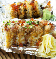 japan sushi with unagi and tempura