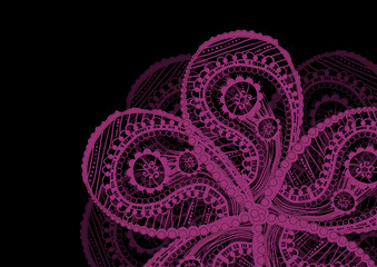 ornate ethnic flowers