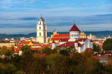Obraz premium Cathedral and church in Vilnius