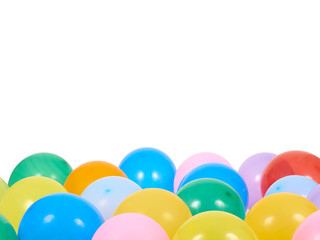 Fototapeta na wymiar Balloons showing splendid colors closeup.