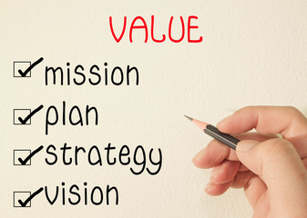 Value for business plan 