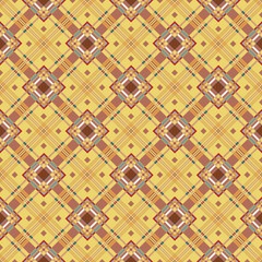 Naklejka premium Color fabric plaid. Seamless vector illustration. Classic diagonale square textile pattern.