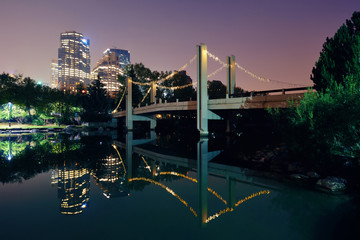 Calgary Prince's Island at night, Canada.