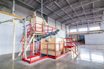 production facilities at factory producing blocks 