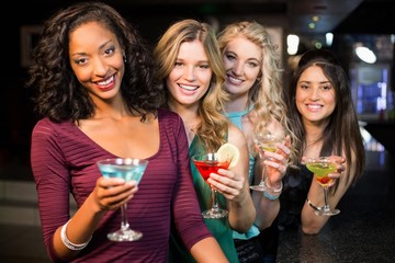 Portrait of friends having a drink