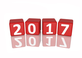     New Year 2017 - 3D Rendered Image