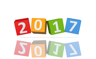     New Year 2017 - 3D Rendered Image