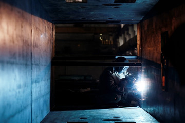 welder working at the factory