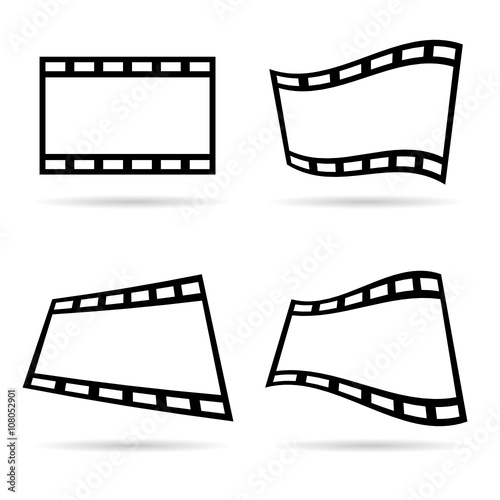 "film tape set illustration" Stock image and royalty-free vector files