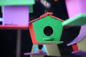 colorful bird house
