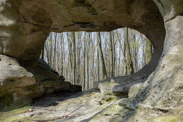 Landscape view from the cave