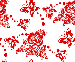 stylized floral seamless pattern