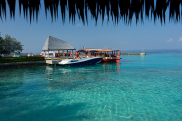 Marina on Maafushi Island Maldives