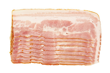 raw bacon slices