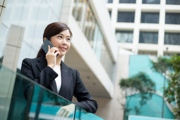 Young Businesswoman talk to cellphone