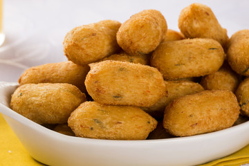 salt cod fritters, bunuelos de bacalao