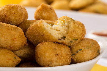 salt cod fritters, bunuelos de bacalao