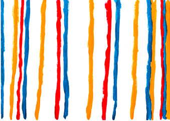 Colorful white red yellow blue abstract vivid expressionist painting