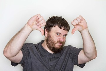 Man giving the thumbs down