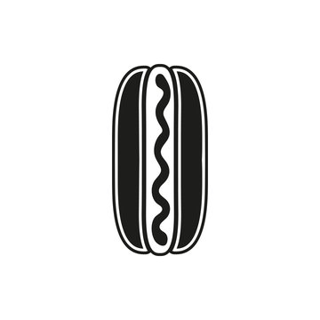 Hot dog Icon Isolated on White Background